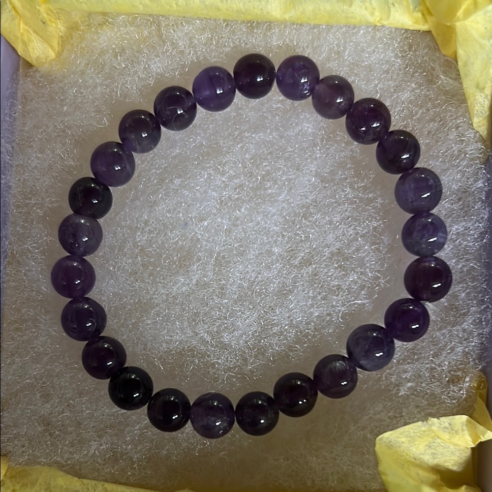 Amethyst Beaded Bracelet